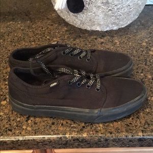 Black on Black Vans Shoes for Women or Men